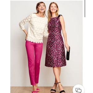 Talbots RSVP Circle Lace Top Like New Sz L off white